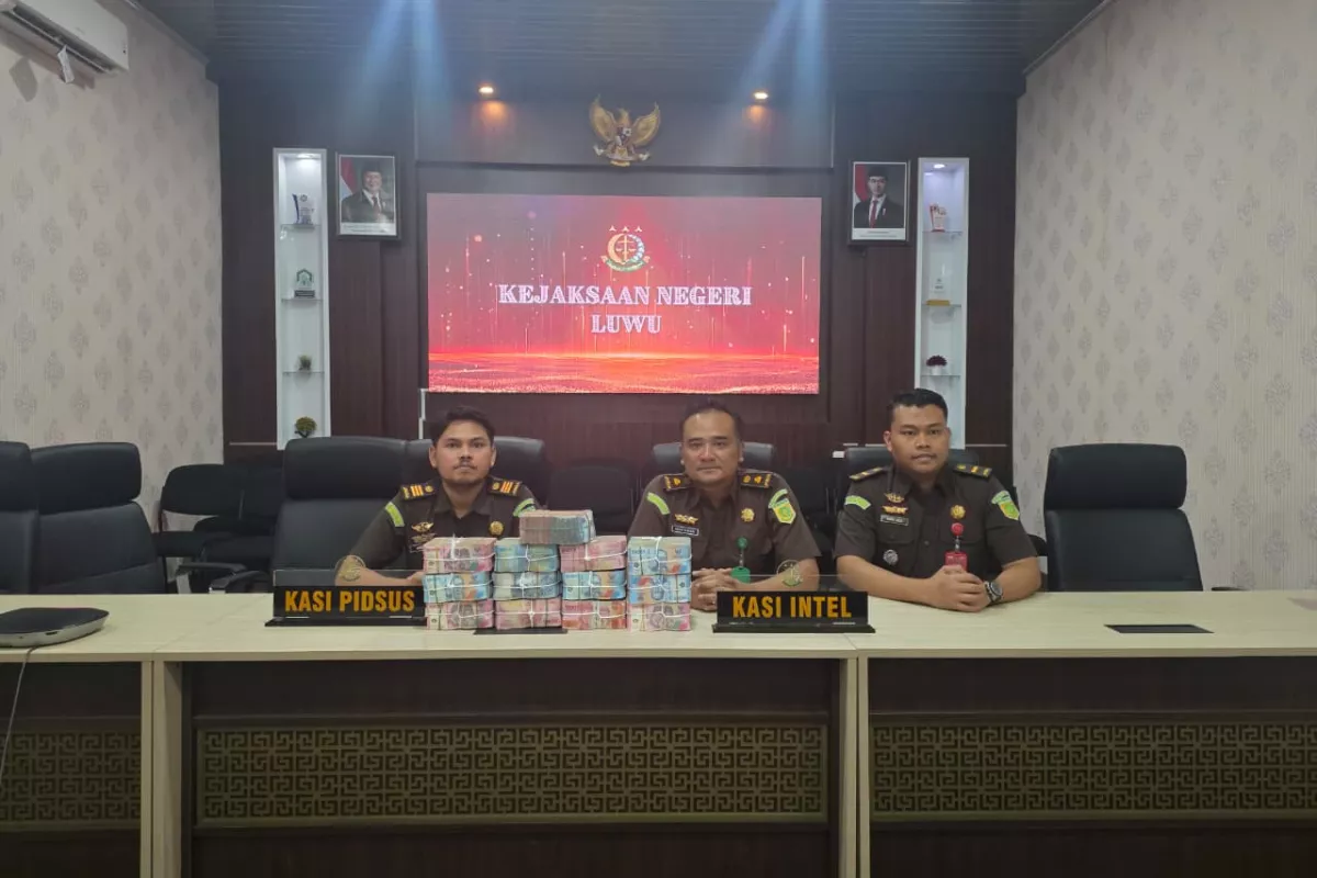 Kejari Luwu Berhasil Amankan Uang Negara Rp 1,44 Miliar Kasus Korupsi