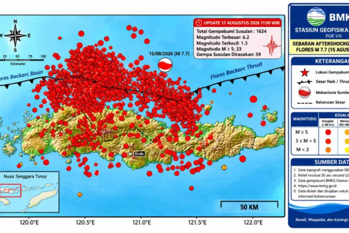 BMKG Perkirakan Gempa Susulan di Flores Berlangsung 3-4 Minggu