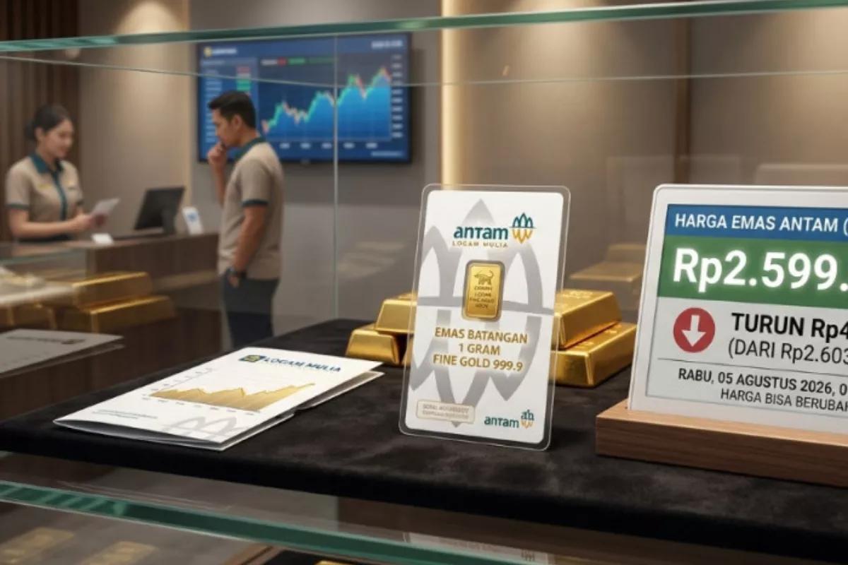 Rincian Terkini Penurunan Harga Emas Antam Per Rabu Ini Sebesar Rp 4 Ribu