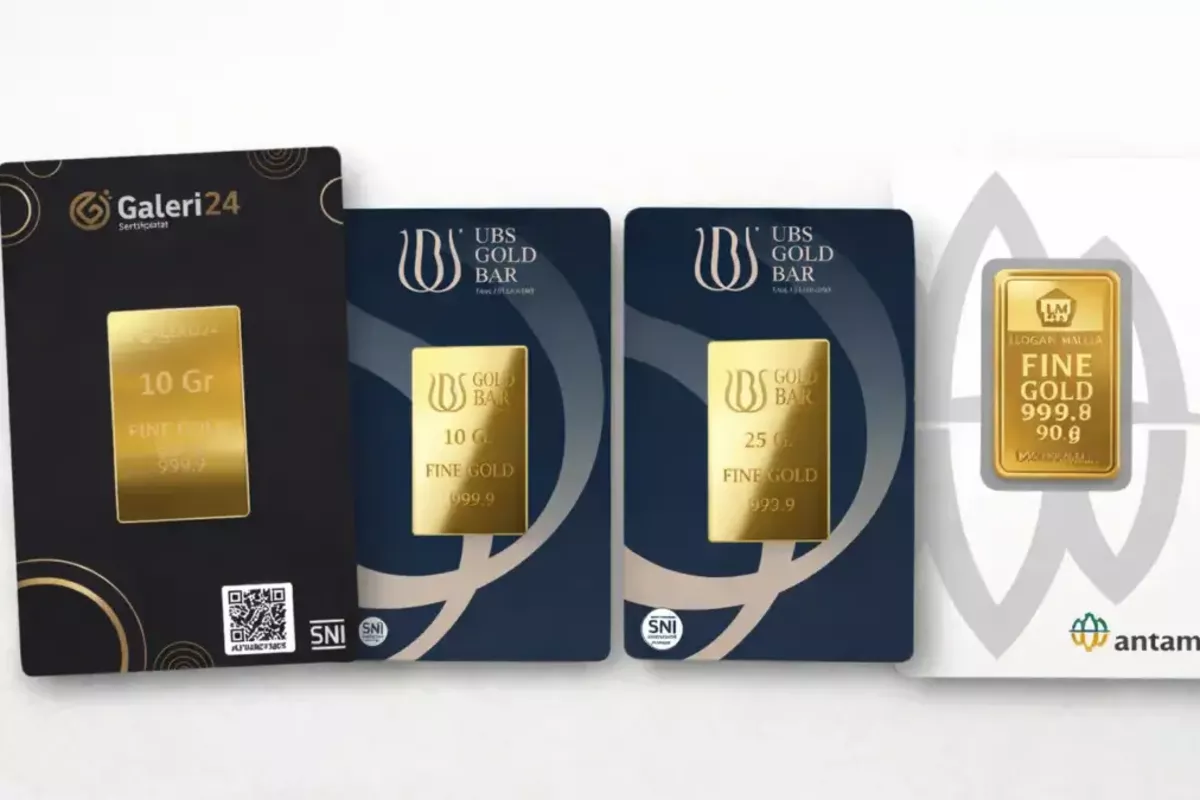Harga Emas Pegadaian Senin 6 Juli 2026 Antam Rp2,777 Juta UBS Rp2,661 Juta Galeri24 Rp2,648 Juta
