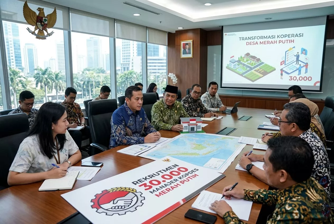 Seskab dan Kemenkop Matangkan Rekrutmen 30.000 Manajer Kopdes Merah Putih