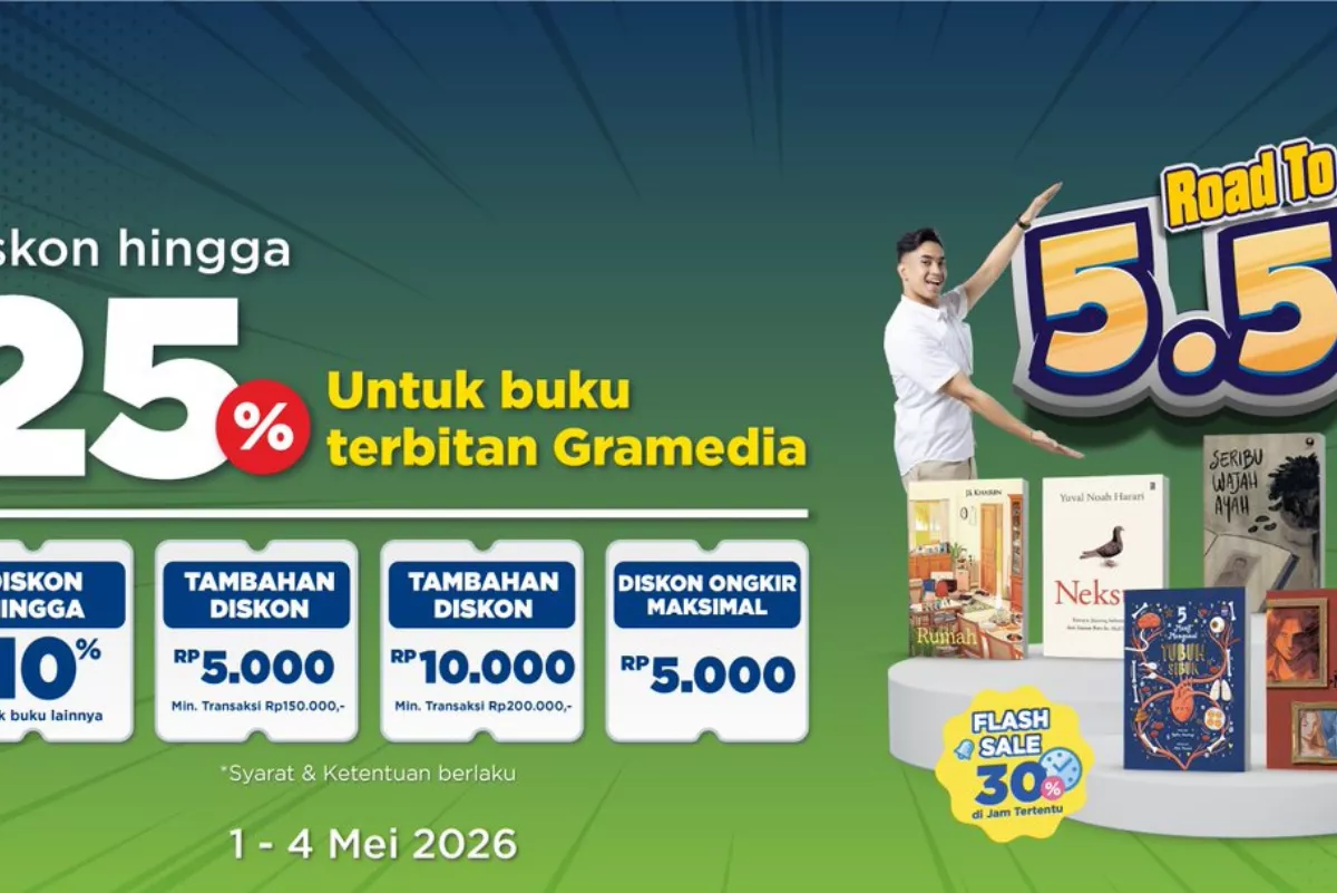 Buku Gramedia Diskon 25 Persen Pakai BRI, Cek Syaratnya