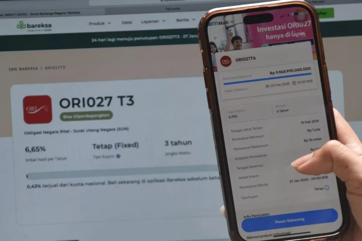 Pemerintah Rilis SBN ORI030 Kupon 6,9%-7%, Ini Cara Belinya