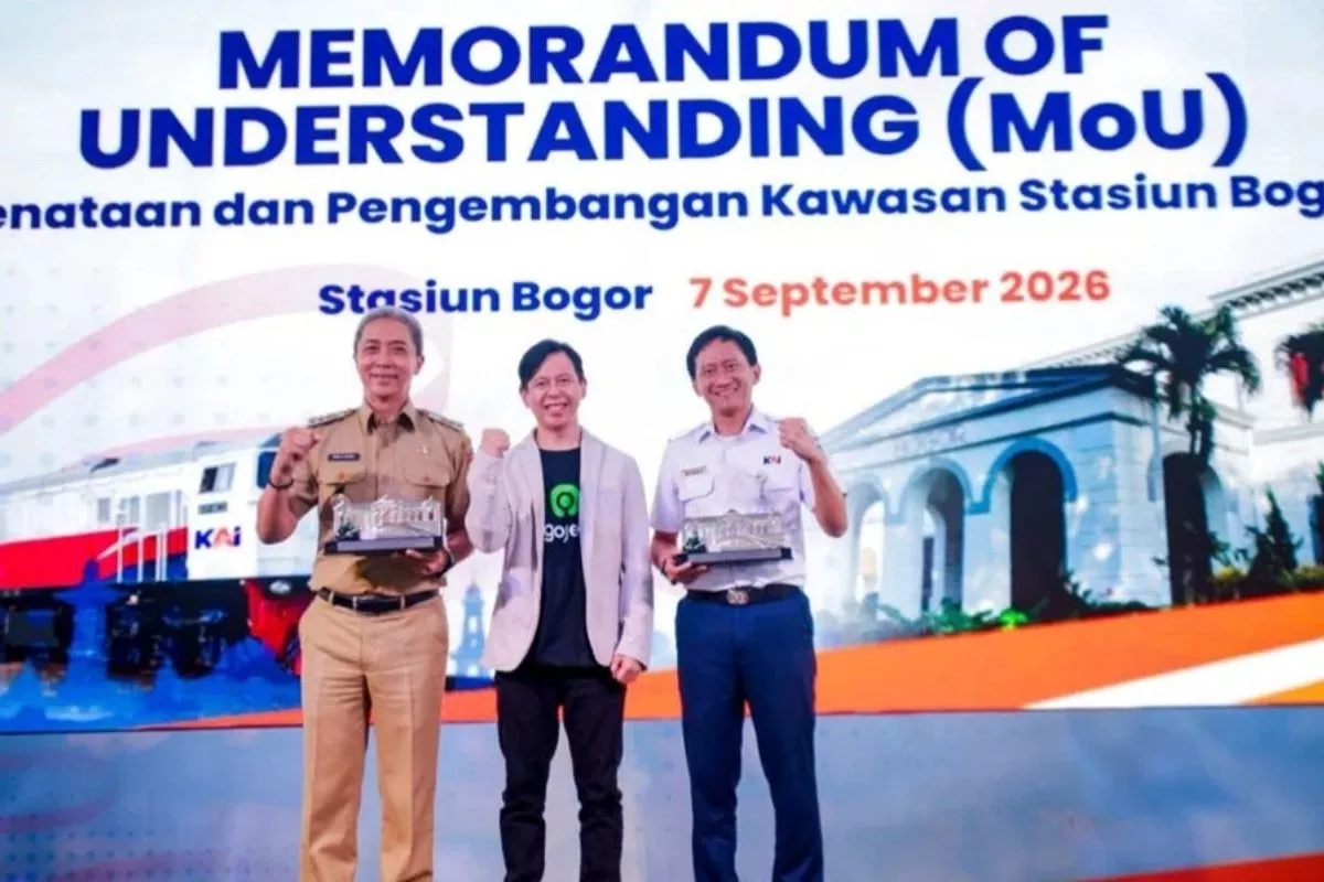 Perkuat Integrasi, Gojek dan KAI Tata Area Stasiun Bogor