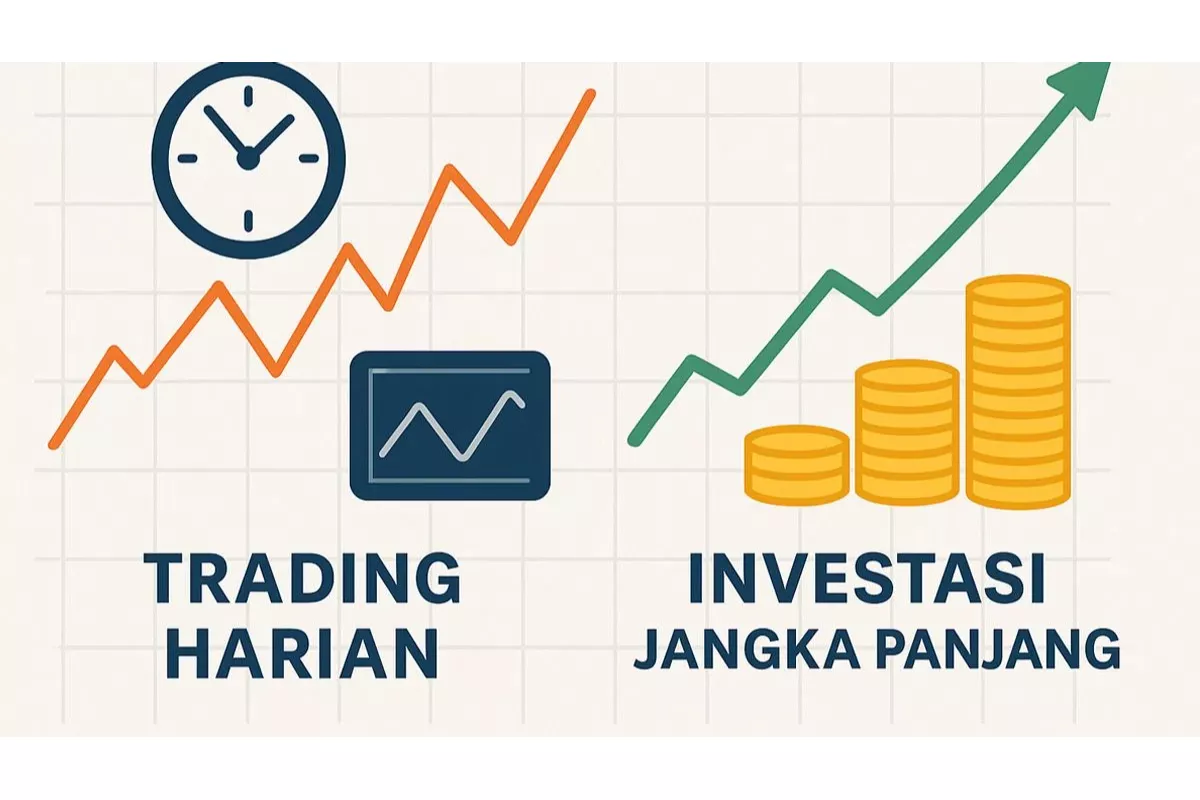 Perbedaan Investasi Saham Jangka Panjang vs Trading Harian
