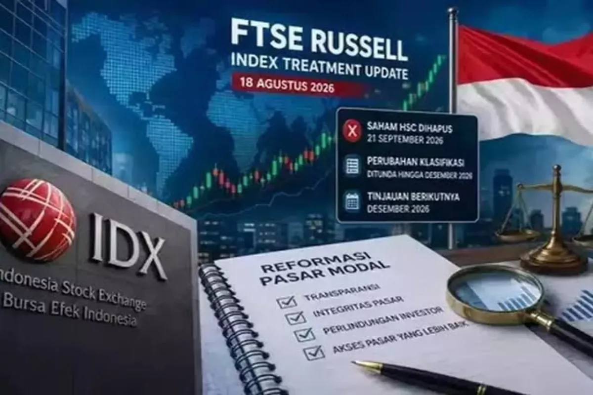 Penyesuaian Indeks Saham RI oleh FTSE Russell Ditahan Sampai Desember