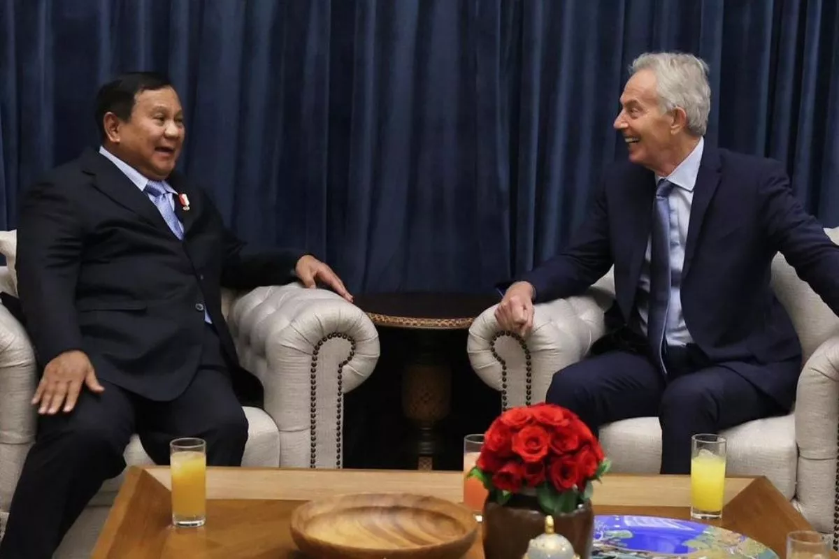 Prabowo-Tony Blair Bahas Perkembangan Strategis Global