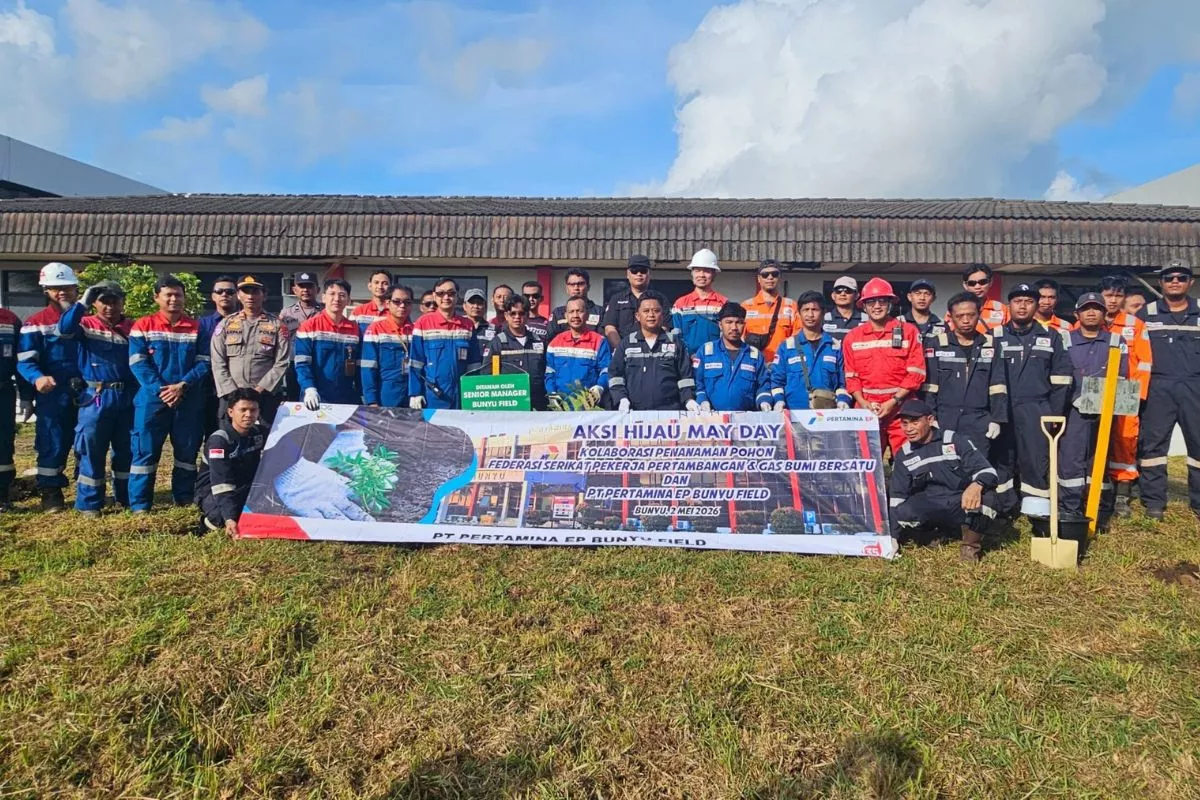 May Day 2026 di Bunyu Diperingati dengan Tanam Pohon dan Bersih Sampah
