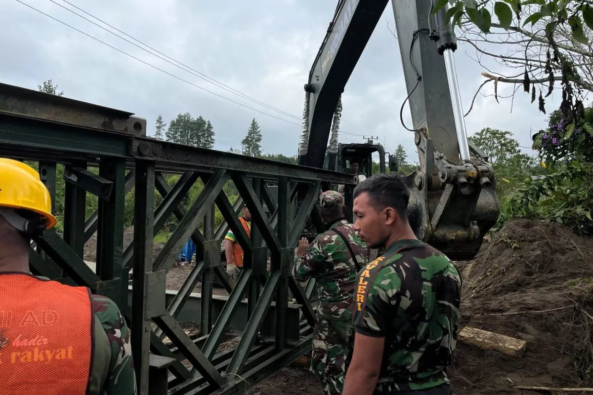 Progres Pemasangan Jembatan Bailey Bale Redelong Sudah Capai 80 Persen