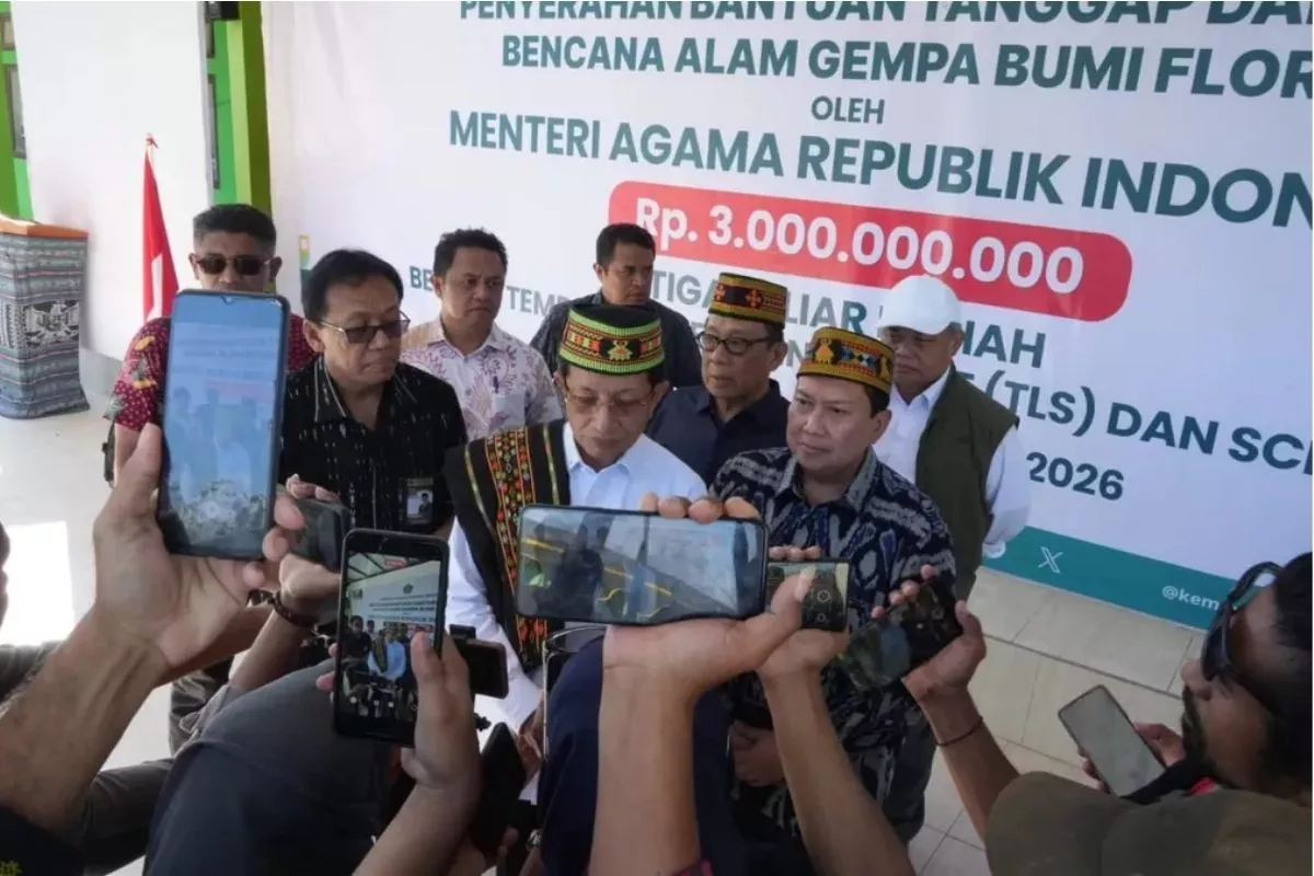 Menag Salurkan Bantuan Rp3 Miliar untuk Pemulihan Korban Gempa NTT