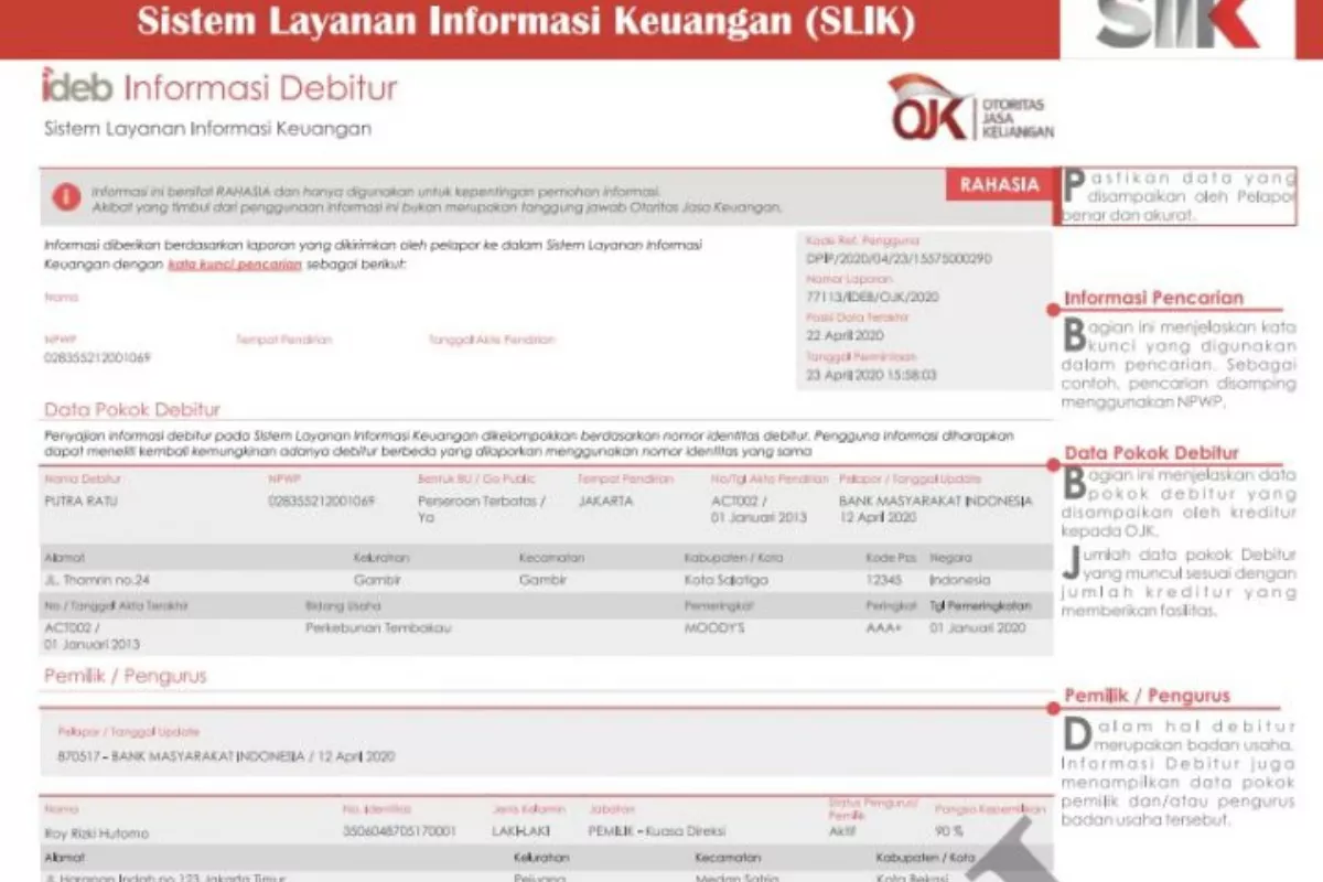 Ini Cara Mudah Memulihkan Catatan Kredit Macet di SLIK OJK