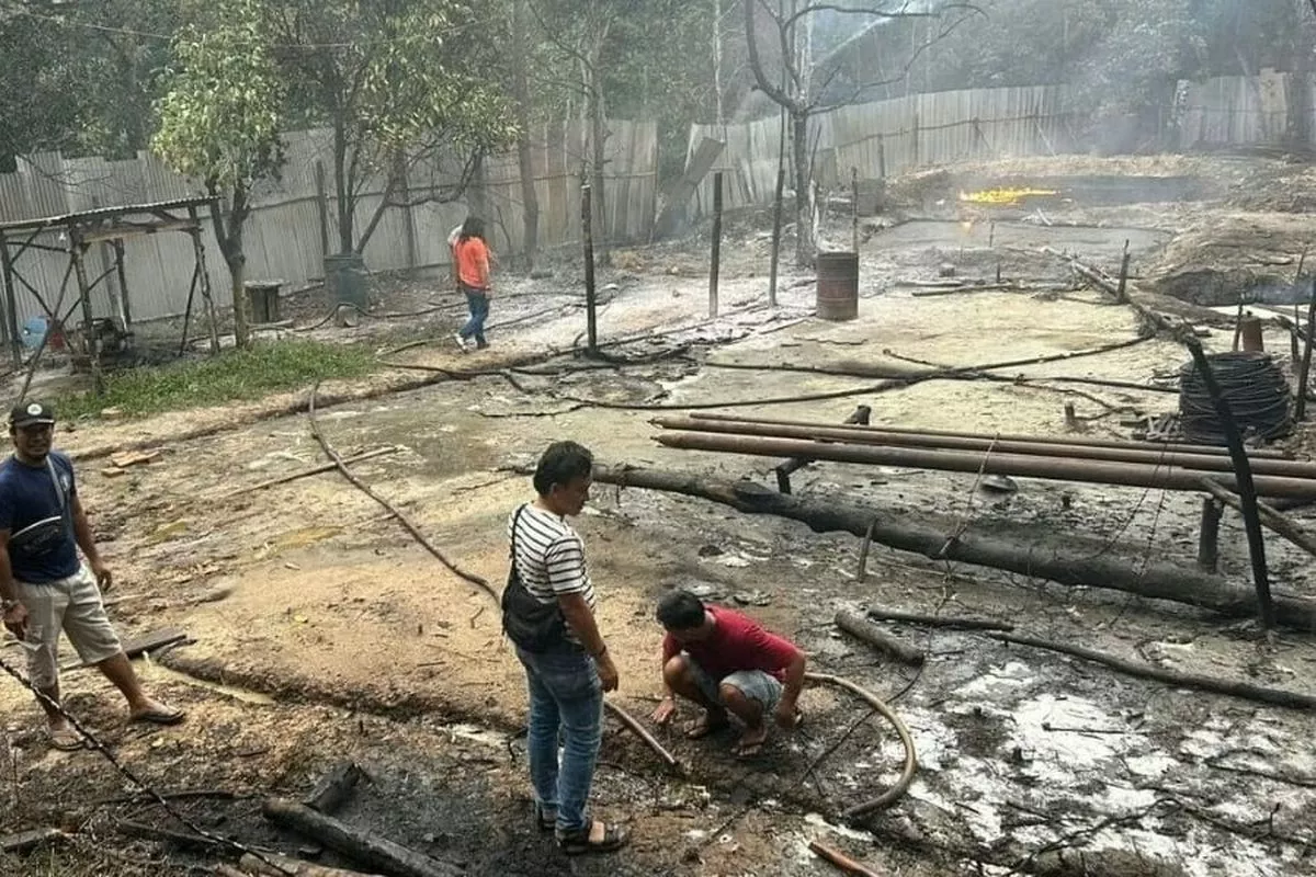 Polisi Gerebek 3 Kilang Minyak Ilegal di Muba, 8 Pekerja Ditangkap