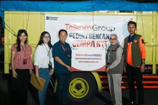Bantuan Rp1,3 Miliar Disalurkan TelkomGroup untuk Korban Gempa NTT