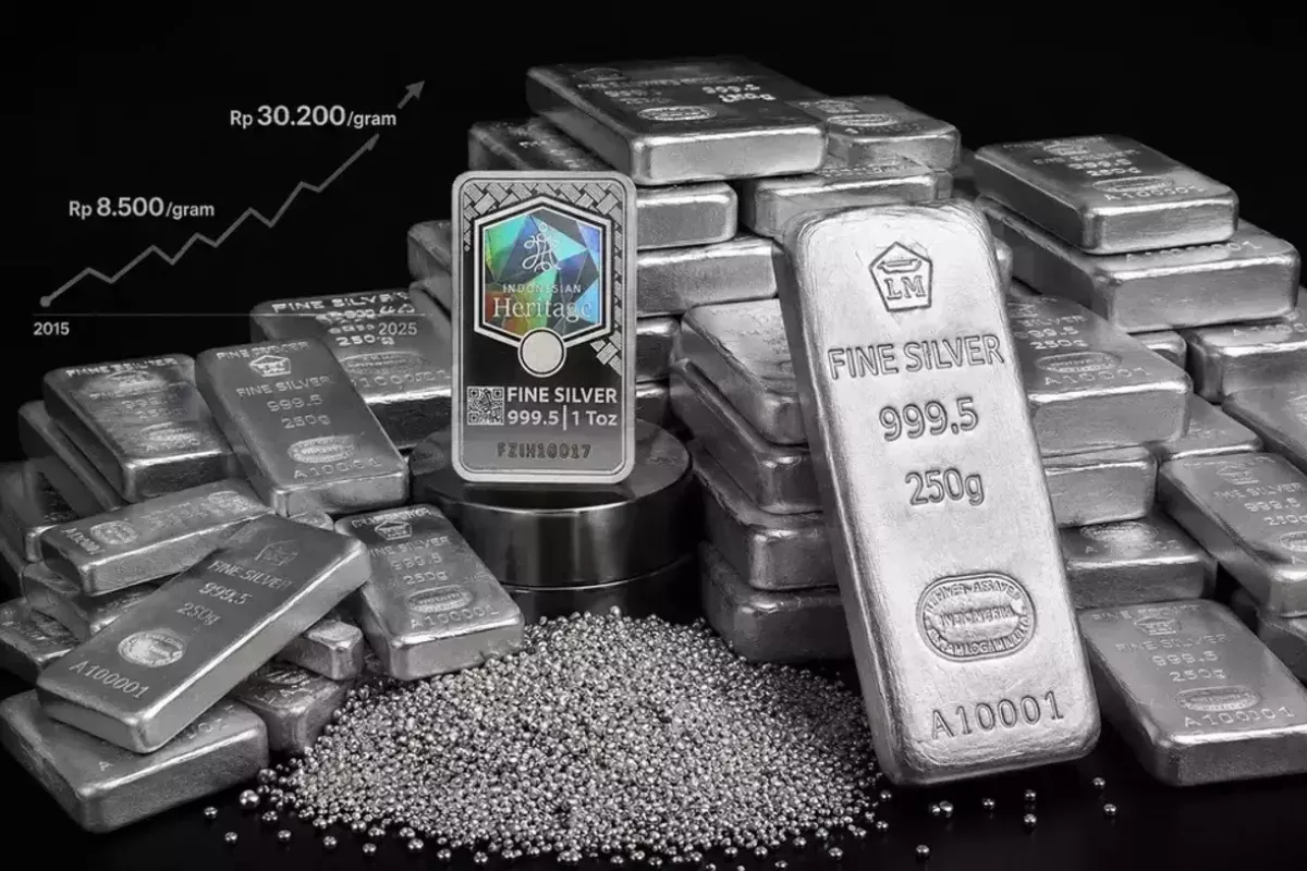 Nilai Jual Perak Antam Hari Ini Turun Menjadi Rp50.900 Per Gram di 2026