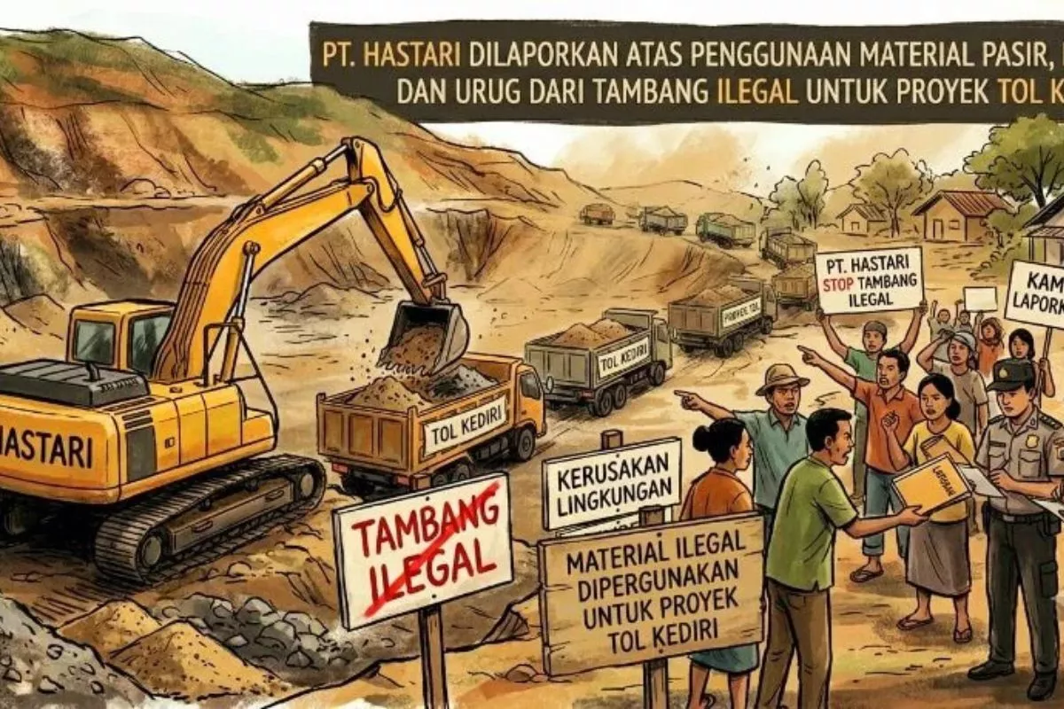 Proyek Tol Kediri Diduga Pakai Material Ilegal, PT HJS Dilaporkan