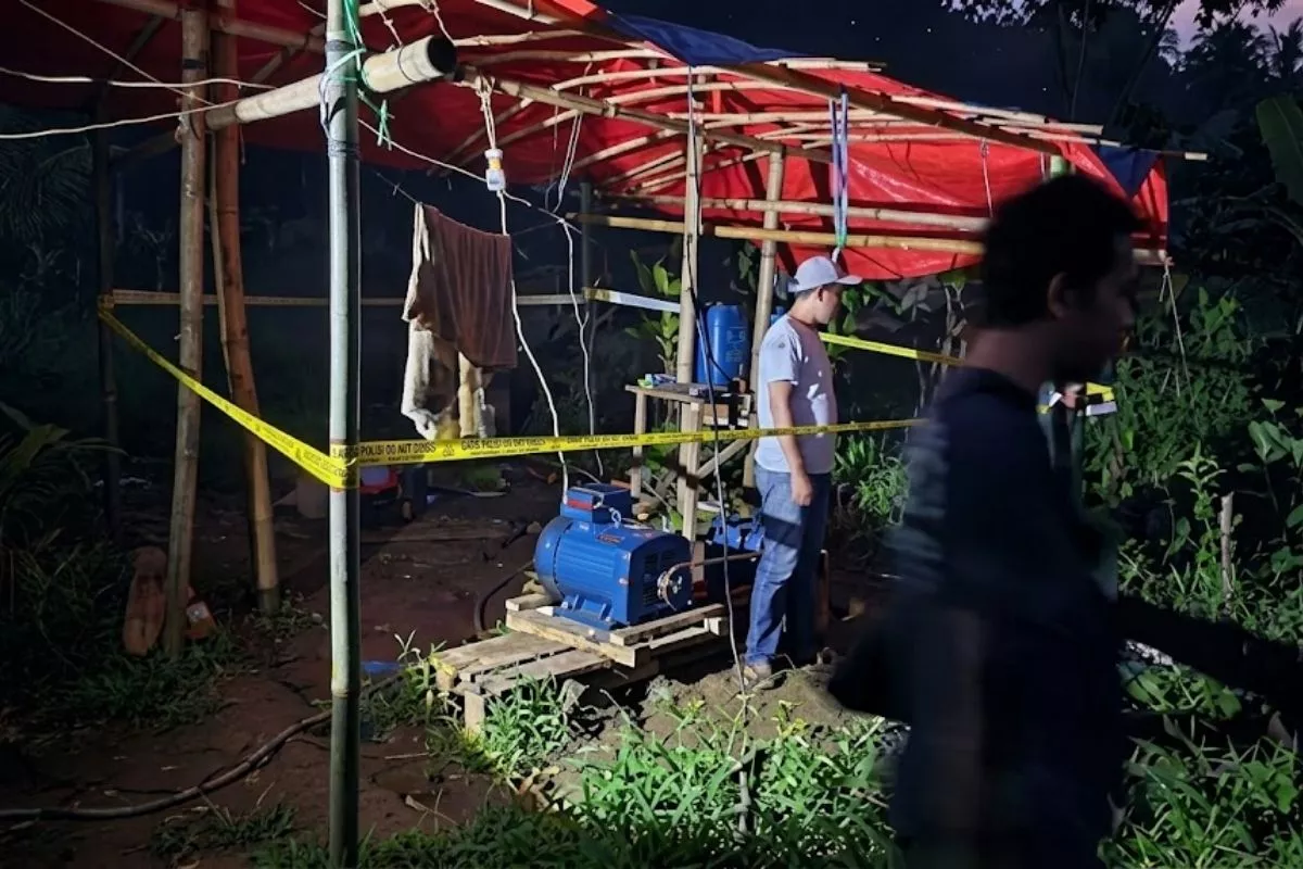 Polres Gowa Pasang Garis Polisi di Tambang Emas Liar Biringbulu