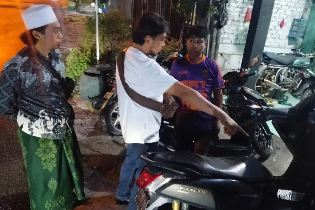 Maling Motor di Kebomas Gresik Apes, Jatuh Saat Kabur Dikejar Korban