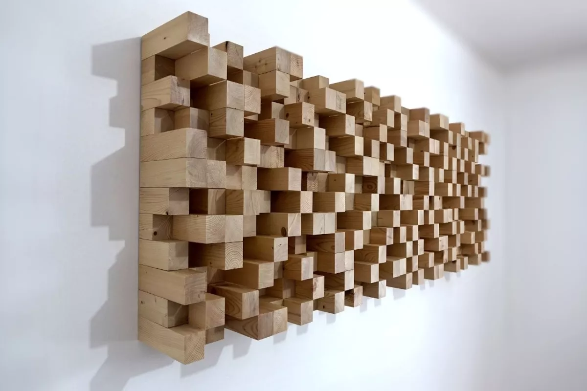 DIY Membuat Acoustic Diffuser dari Potongan Kayu Balok Panel Dinding