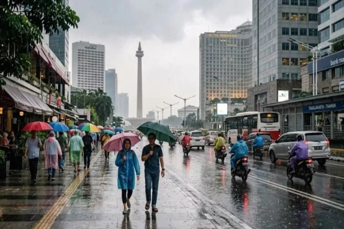 Cuaca Jakarta Senin: Prediksi Hujan Ringan dari Pagi Hingga Sore