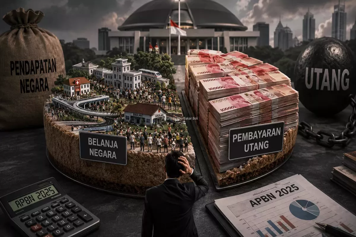 Hampir Separuh Penerimaan Negara Terkuras Cuma Buat Bayar Utang Negara