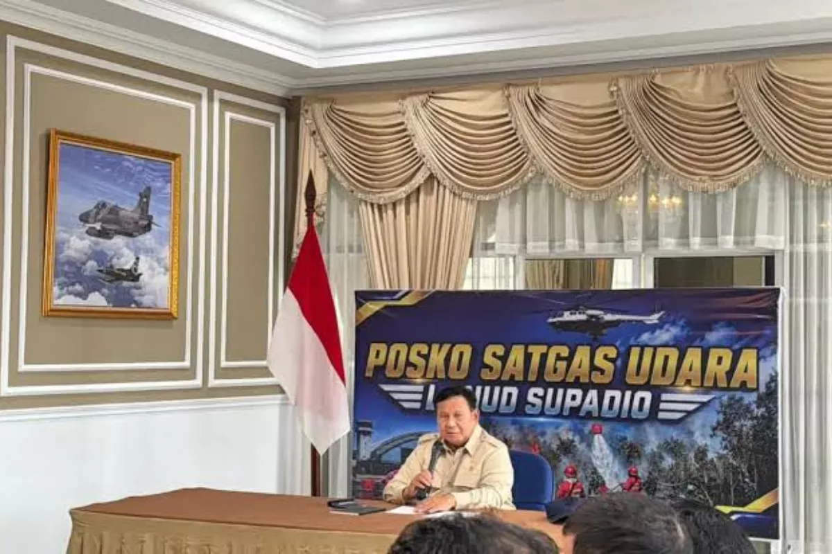 Prabowo Tiba di Pontianak, Pimpin Penanganan Karhutla Kalimantan