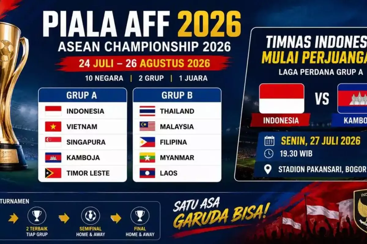 Jadwal ASEAN Championship 2026: Indonesia Vs Kamboja, Singapura Beraksi