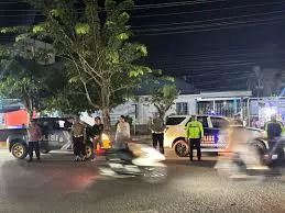 Polres Tanjung Balai Sisir Lokasi Rawan Kriminalitas Malam Hari