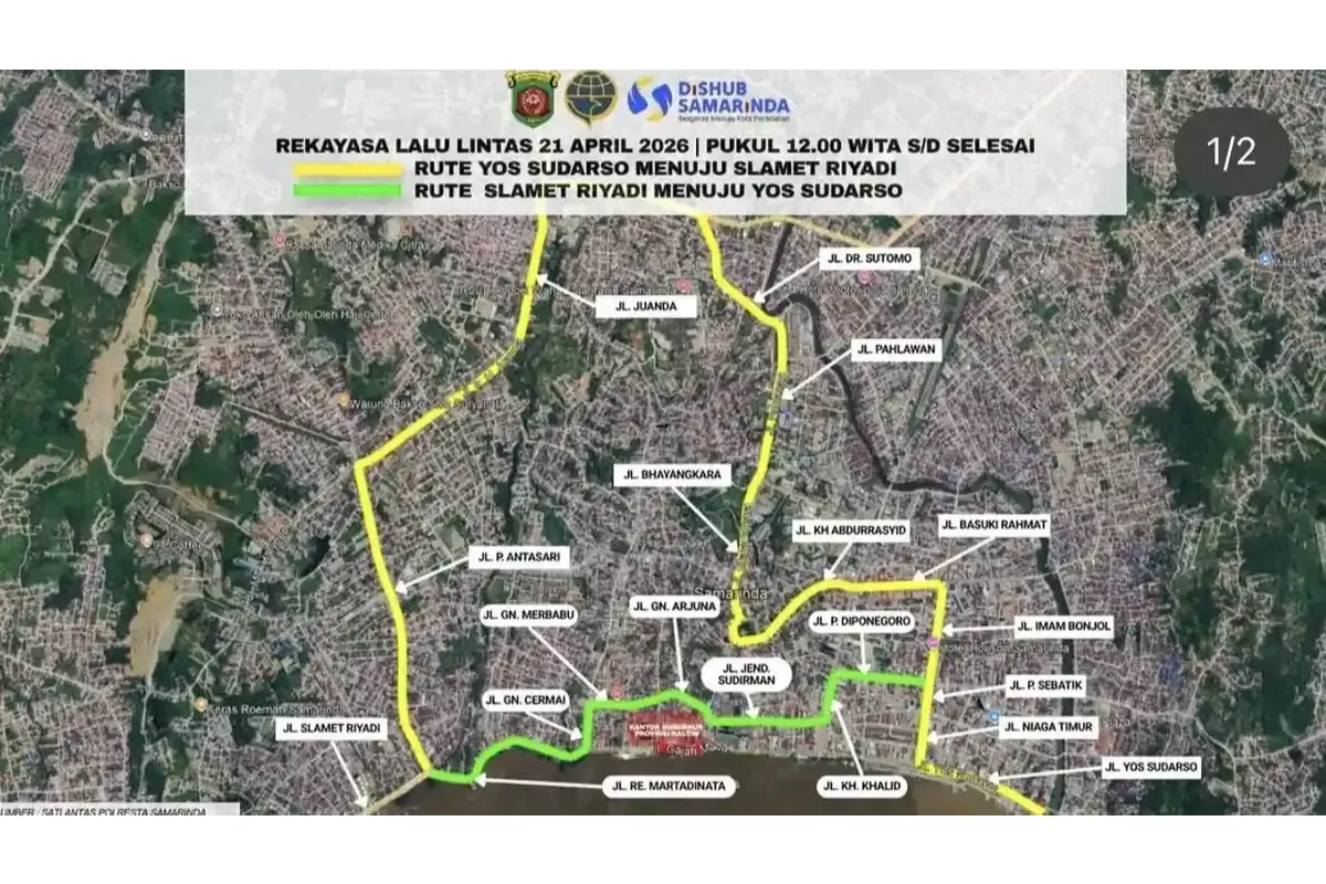5 Jalan Alternatif Hindari Macet Demo 21 April 2026 di Samarinda