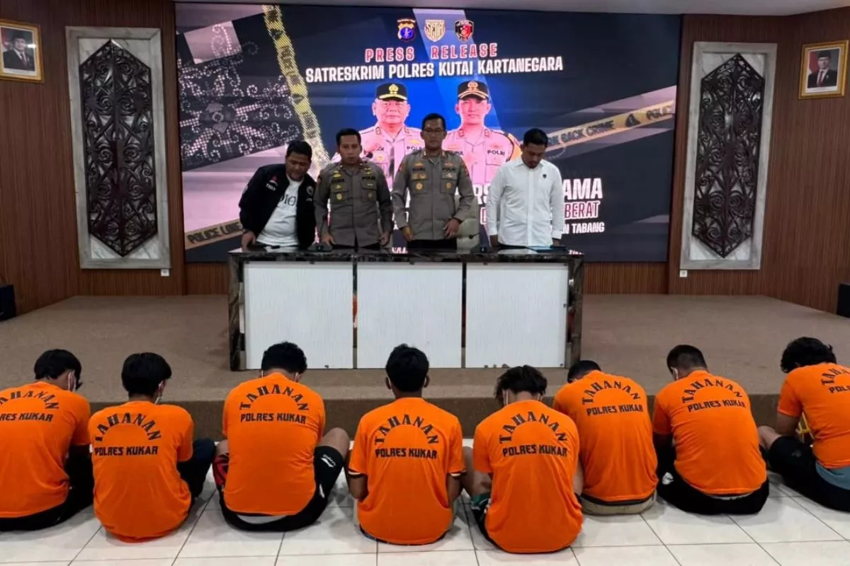 9 Pelaku Pengeroyokan yang Menewaskan Korban di Kukar Ditangkap
