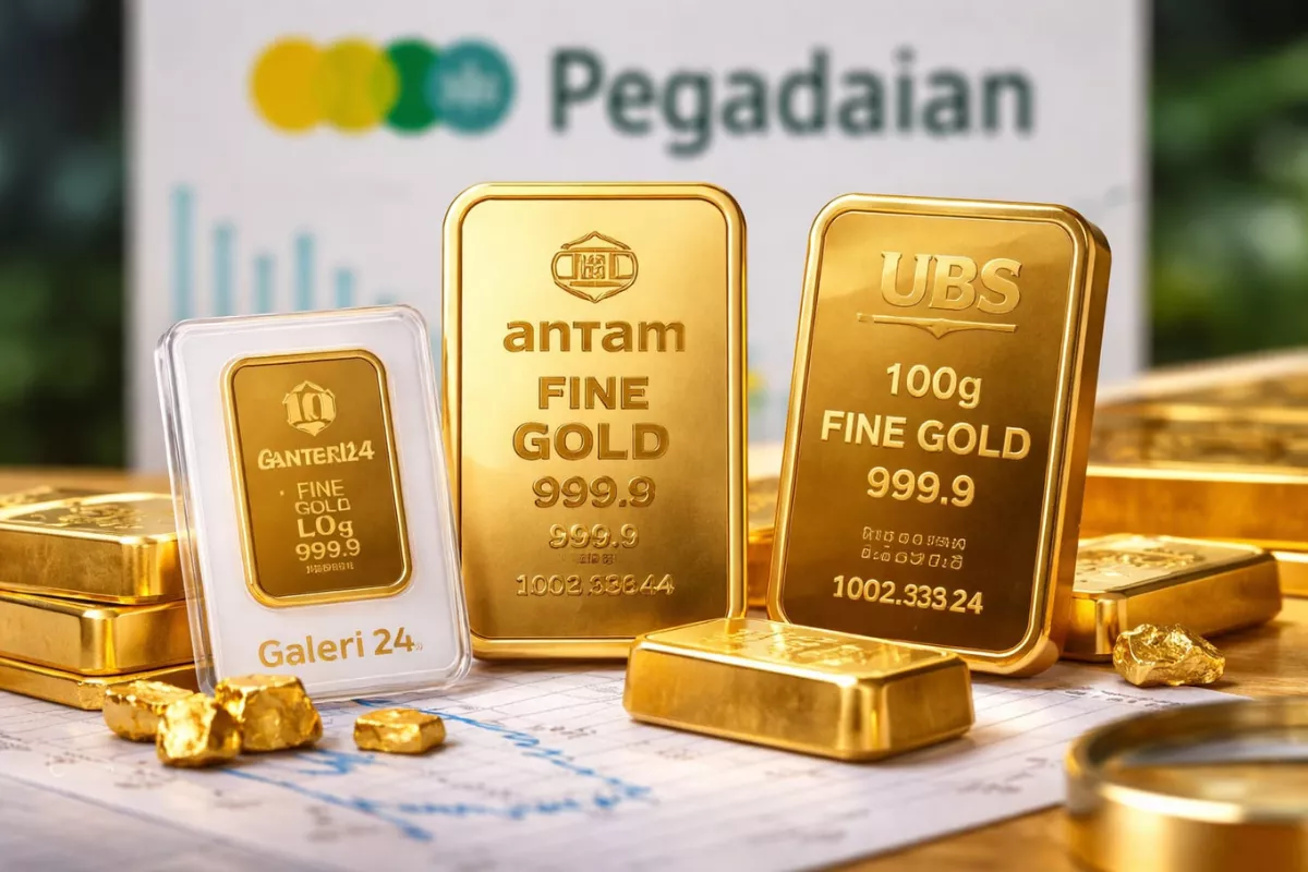 Harga Emas Pegadaian Antam Galeri 24 dan UBS Turun Per 12 Juni 2026