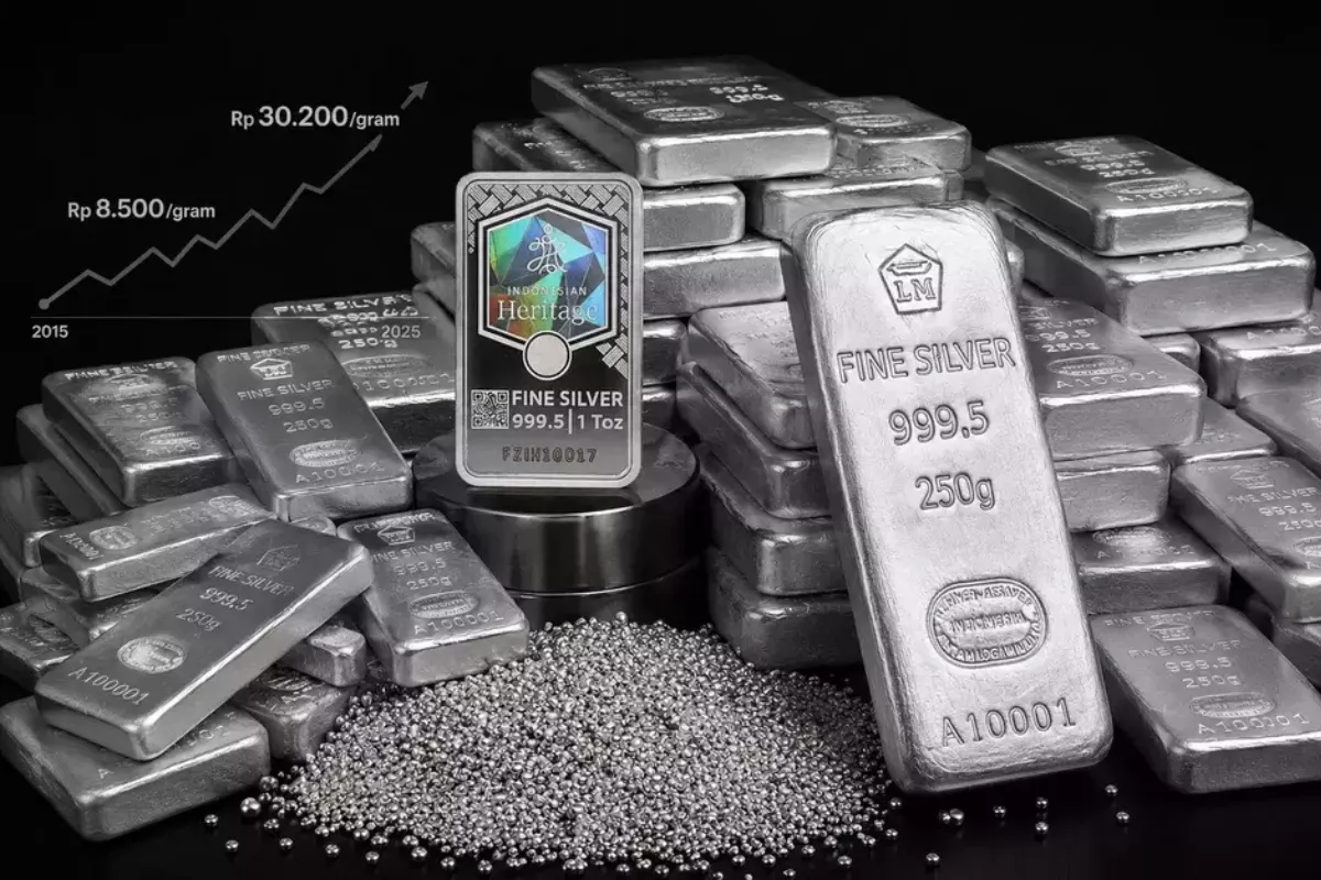 Nilai Jual Perak Antam Turun ke Angka Rp 50.900 per Gram