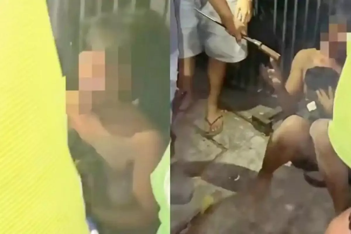 Polisi dan Warga Tangkap Begal Bersenjata Tajam di Ngagel Surabaya