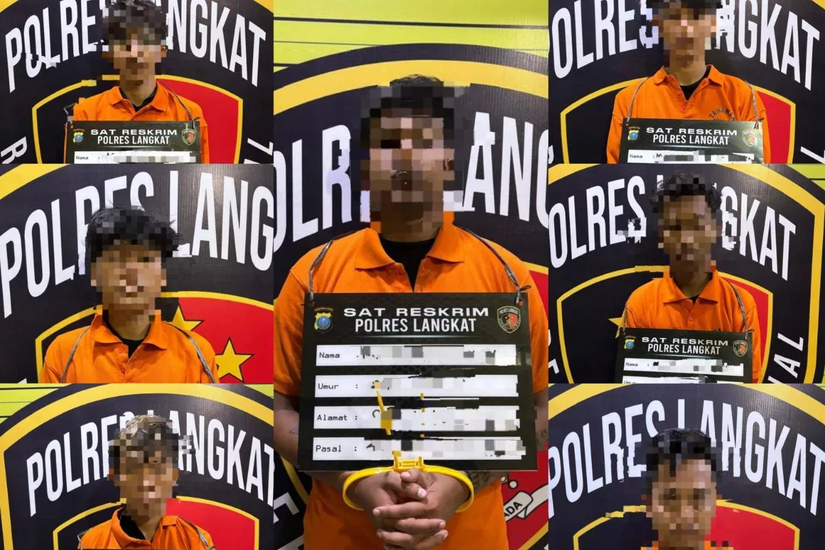 Polres Langkat Ringkus 7 Pelaku Pencurian Kekerasan di 4 Lokasi
