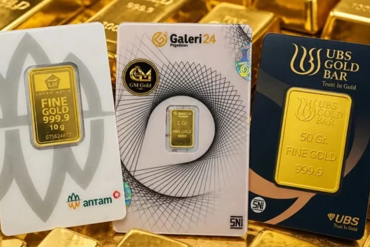 Harga Emas UBS dan Galeri24 di Pegadaian Turun, sedangkan Antam Stabil