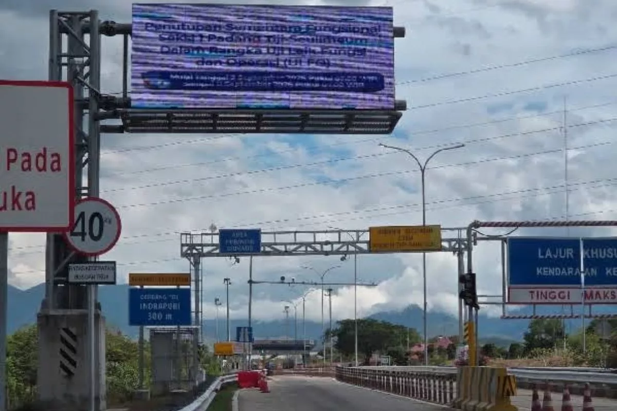 Hutama Karya Tutup Sementara Tol Sigli-Banda Aceh Seksi 1 untuk ULFO
