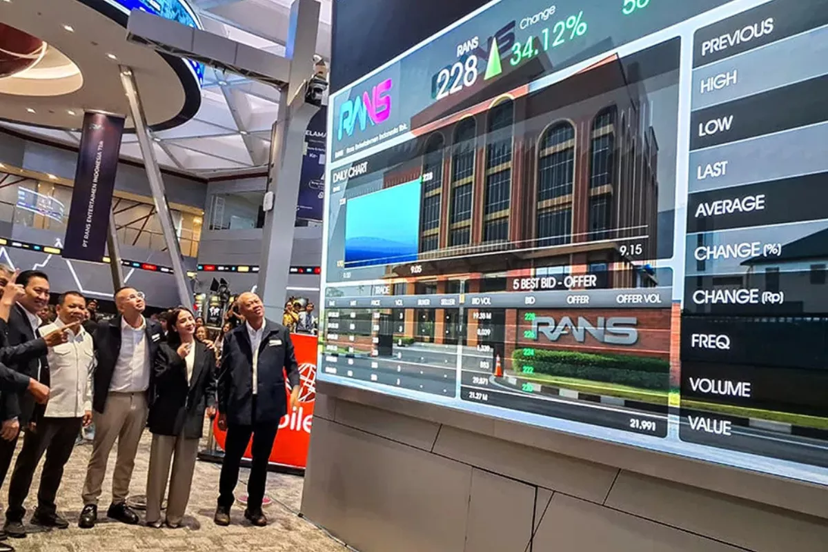 Harga Saham RANS Melemah 10,43 Persen Sepanjang Sebulan Terakhir