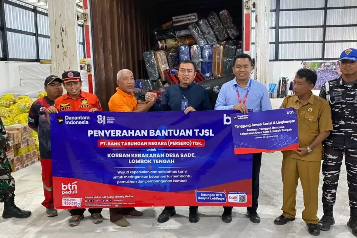 BTN Bantu 320 Korban Kebakaran di Kawasan Desa Adat Sade Lombok Tengah