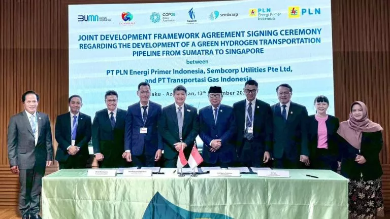 Proyek Pipa Hidrogen Terbesar PLN Sembcorp Perkuat Hidrogen Hijau ASEAN