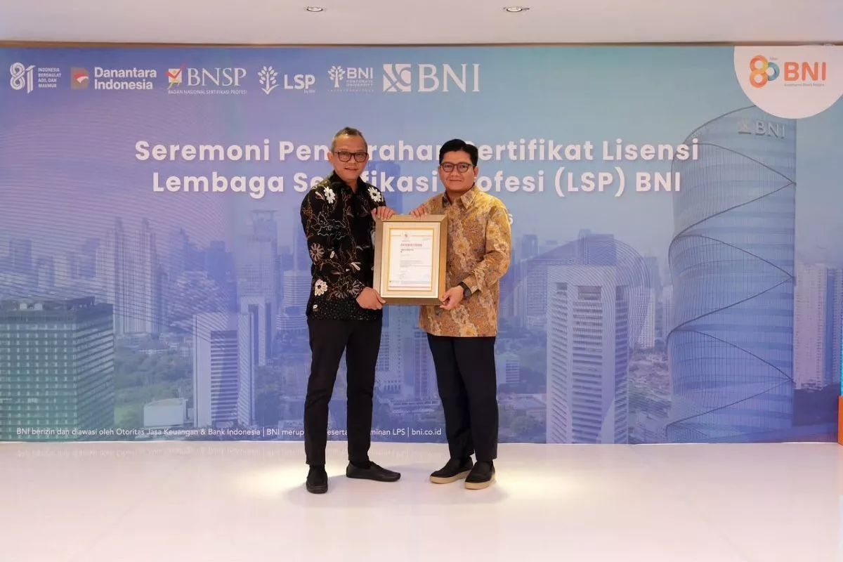 BNI Dorong Kualitas SDM Lewat Lisensi LSP Resmi BNSP dan Sertifikat ISO