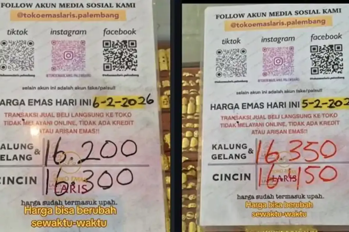 Informasi Lengkap Rincian Harga Emas Perhiasan di Palembang Hari Ini