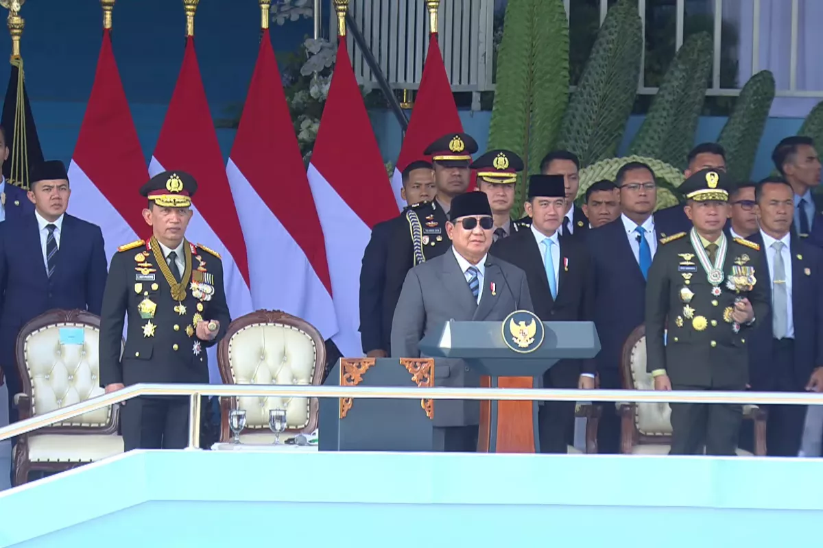 Presiden Prabowo Pimpin Perayaan Hari Bhayangkara ke-80 di Cikeas