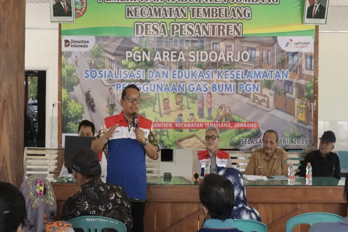 PGN Edukasi Keamanan Jaringan Gas bagi Warga Tembelang Jombang