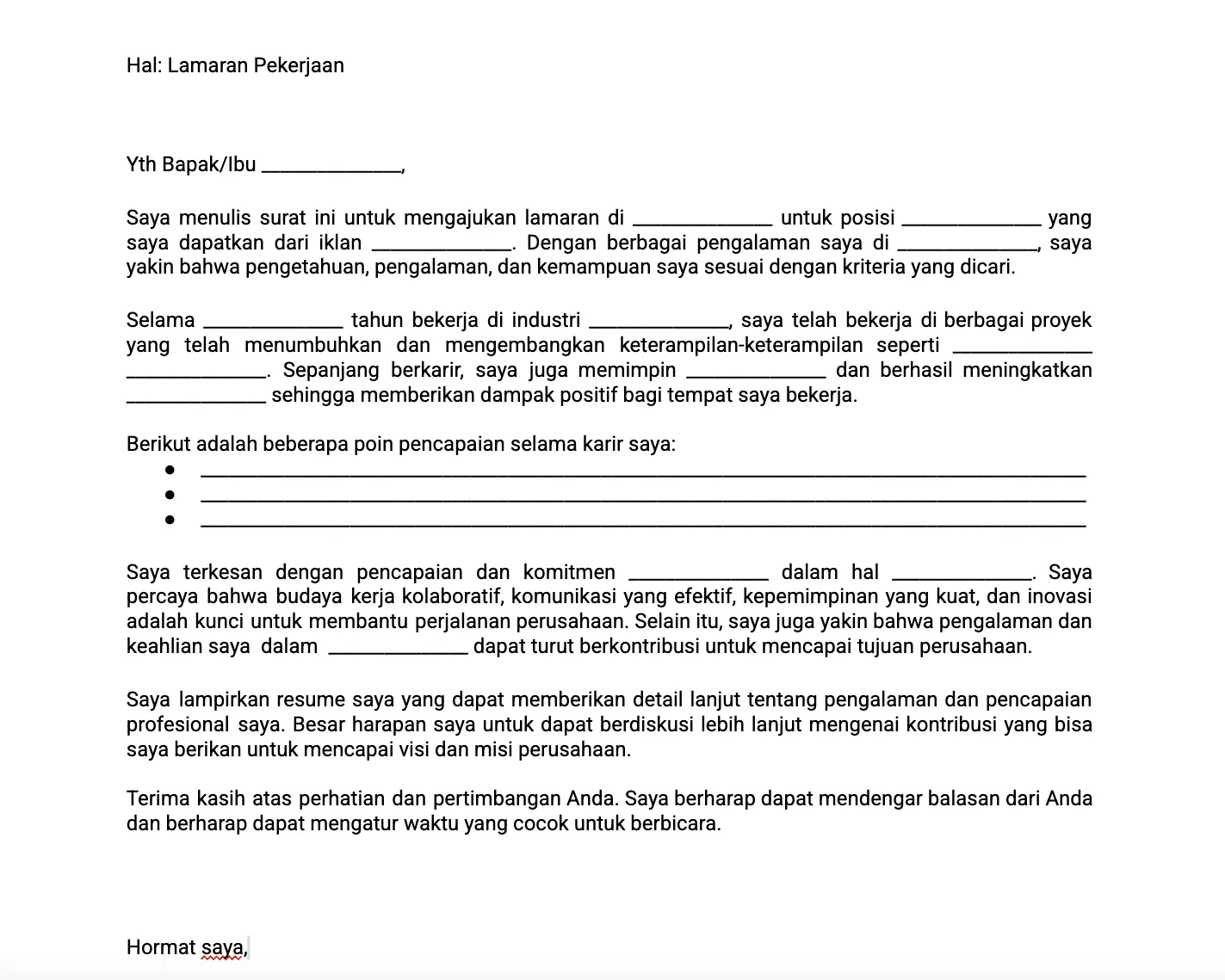 Contoh Surat Lamaran Kerja Kreatif Agar Dilirik HRD Perusahaan Besar