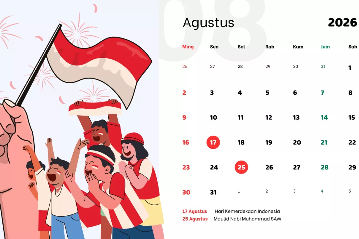 Cek Tanggal Merah Agustus 2026 dan Rincian Jadwal Libur Panjangnya