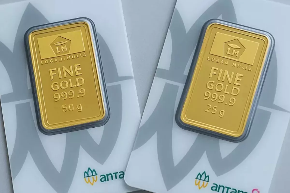 Harga Emas Antam Hari Ini Merosot Jadi Rp2,63 Juta Per Gram