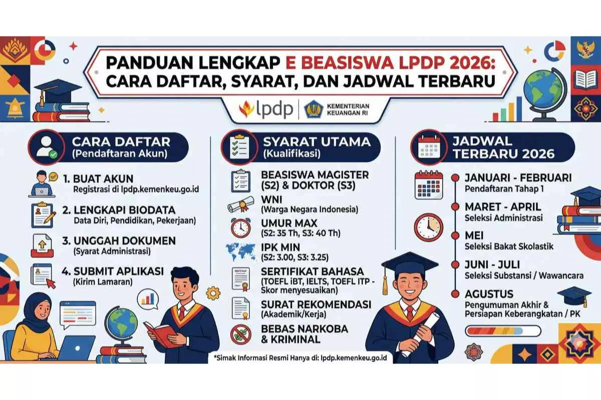 Program Beasiswa LPDP 2026: Syarat, Jadwal, dan Tahapan Seleksi