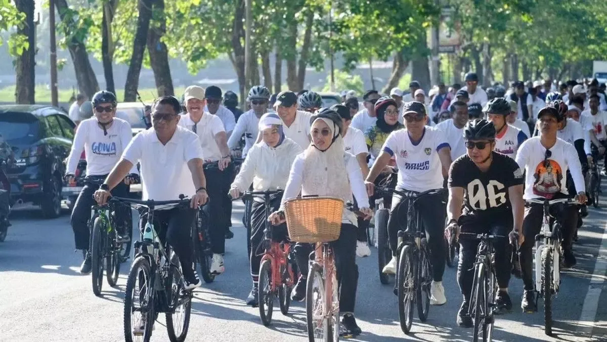 Bupati Gowa Luncurkan Gerakan Bersepeda demi Hemat Energi Tahun 2026