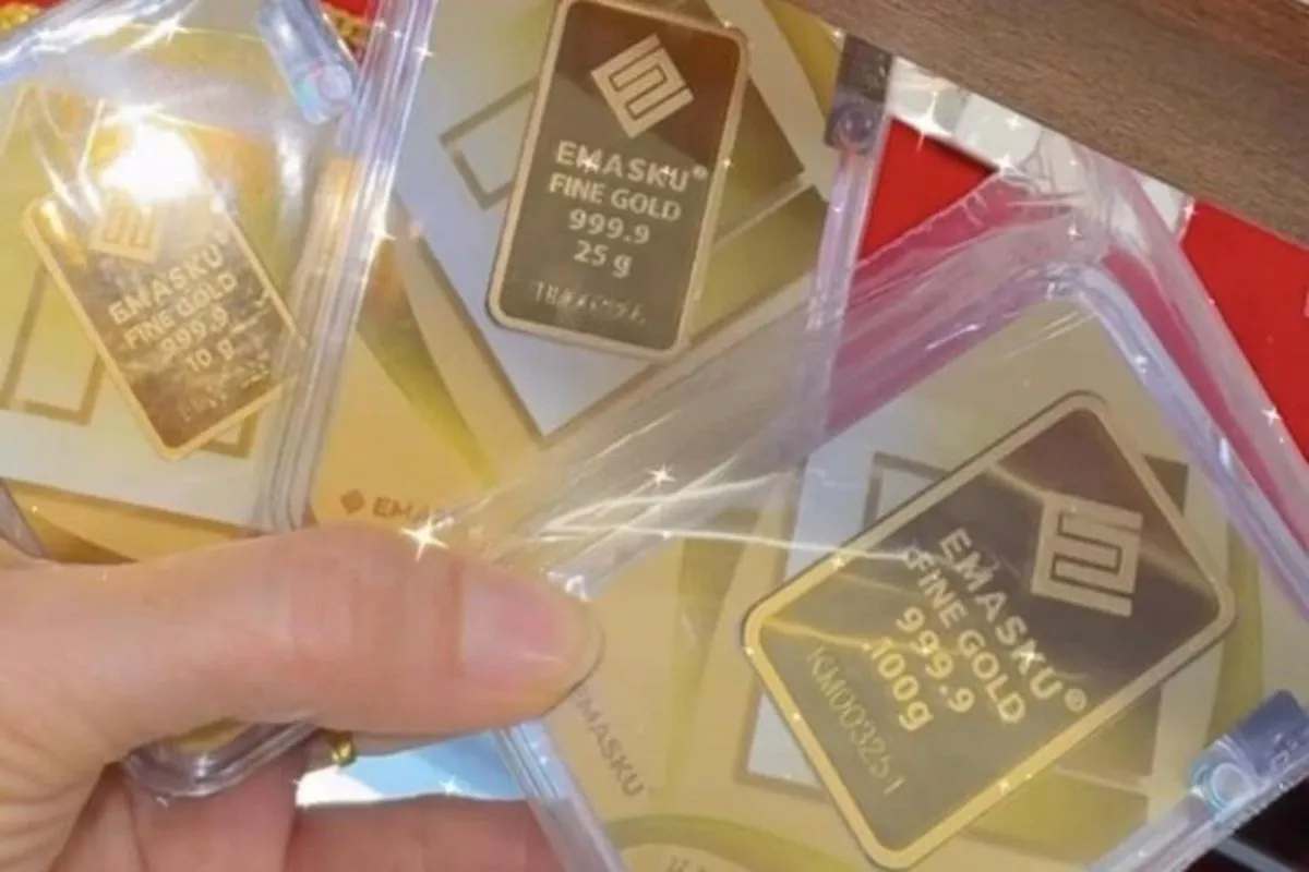 Daftar Harga Emas Hartadinata Hari Ini Usai Turun Rp15.000/Gram