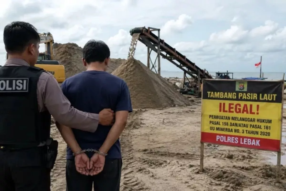 Polres Lebak Bekuk Pemilik Tambang Pasir Ilegal di Wanasalam