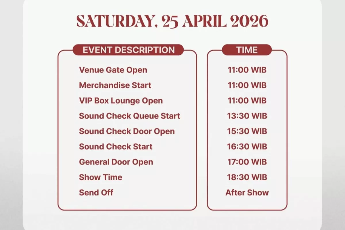 Rundown Konser TREASURE Jakarta 2026: Jadwal Lengkap untuk Teume